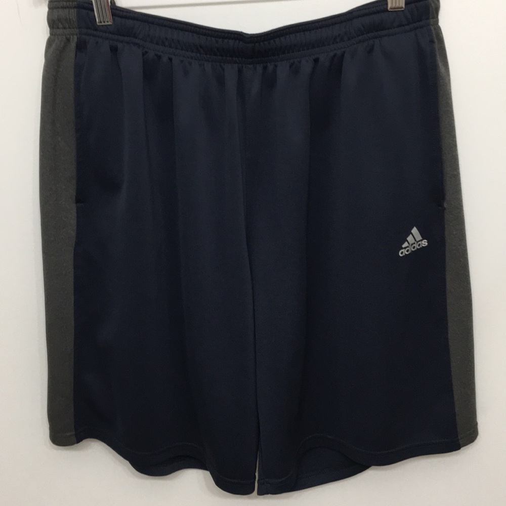 Adidas Navy Blue Gray Basketball Shorts Size XL